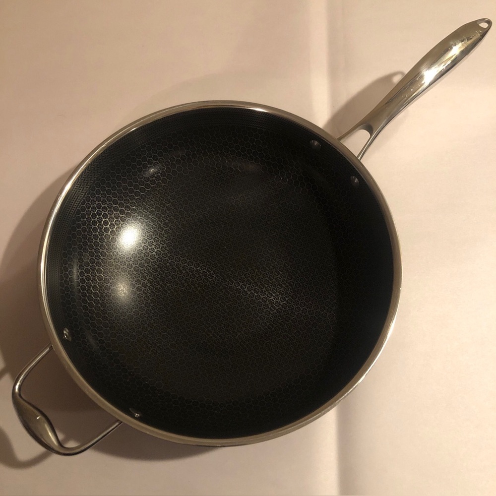 HexClad 12-Inch Wok Hybrid Nonstick Cookware Stay Cool Handle